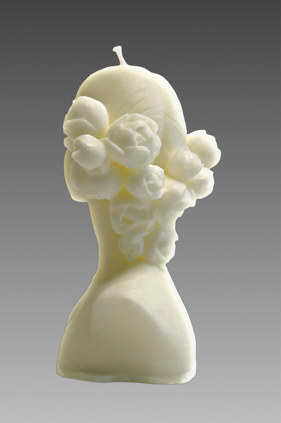 Girl with Flowers in Hair Pillar Candle