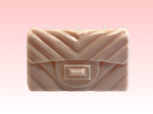 Pink Designer Purse Pillar Candle