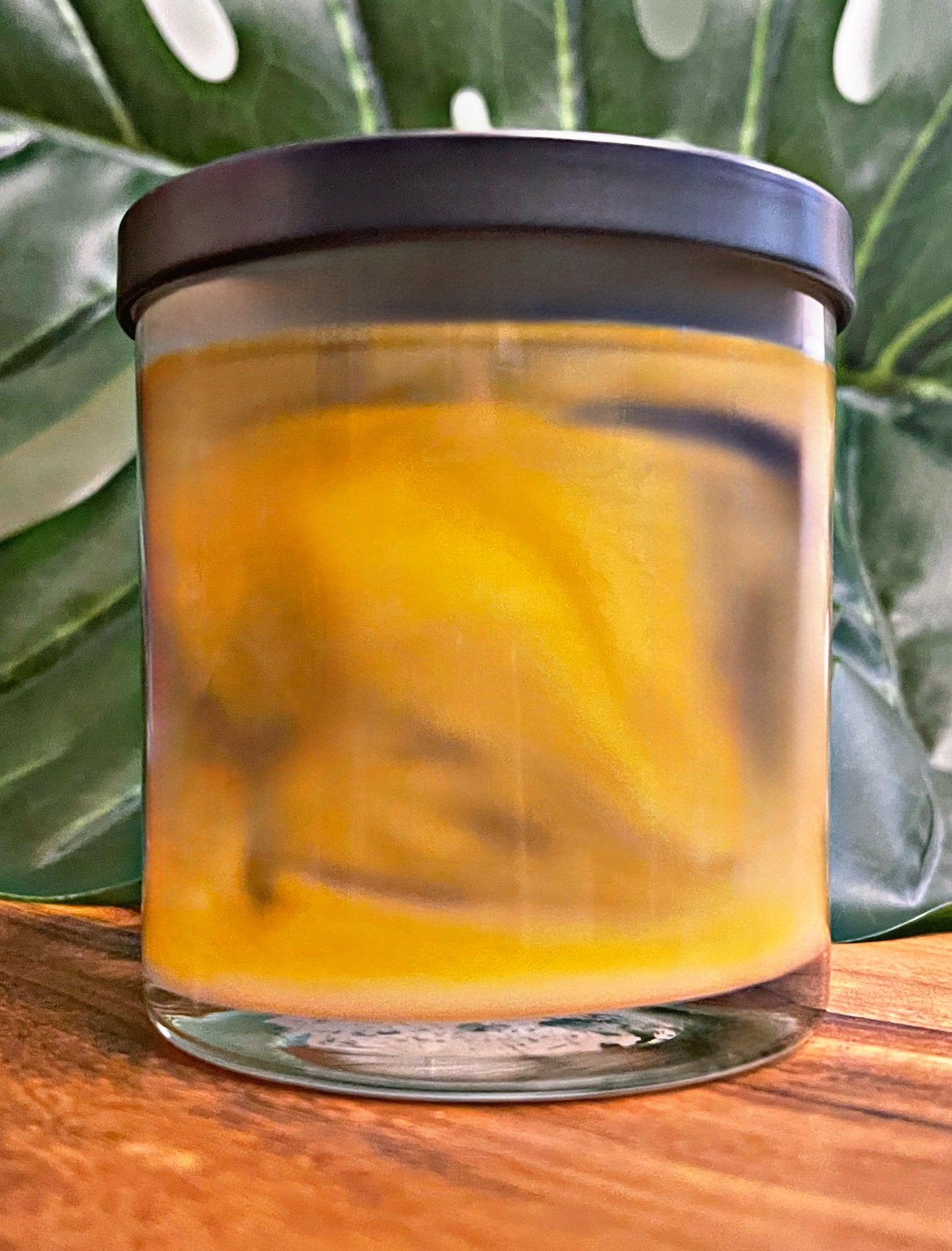 Sandalwood Vanilla Marbled Candle Premium Wax Wooden Wick 9 oz Jar