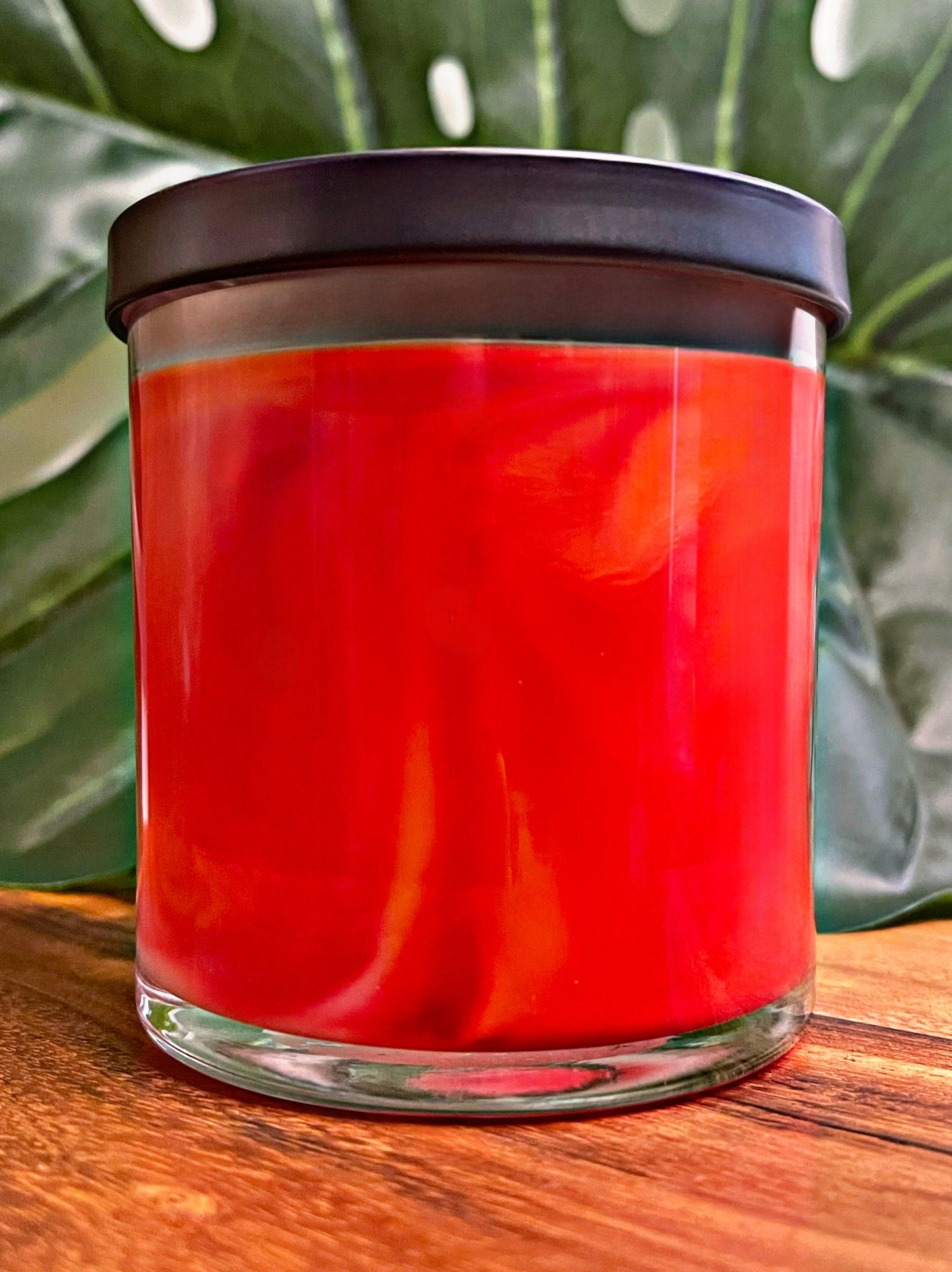 Sandalwood Rose Marbled Candle Premium Wax Wooden Wick 9 oz Jar