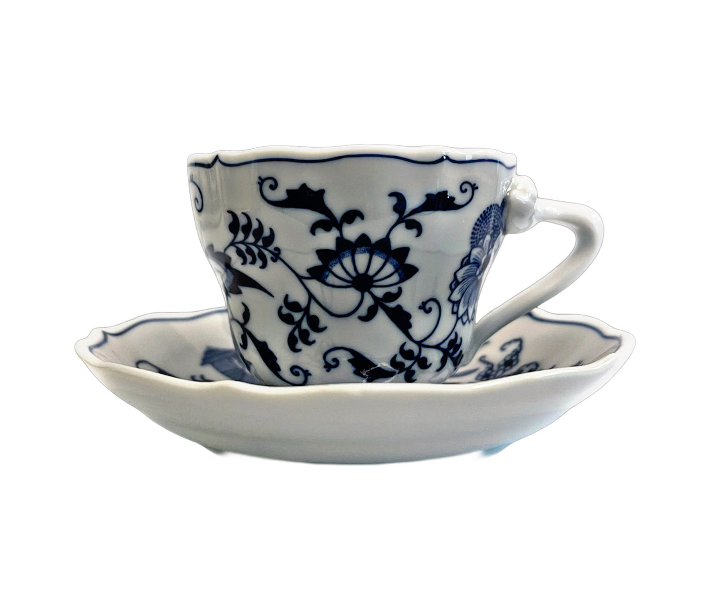 Blue and White Tea Coffee Cup Candle