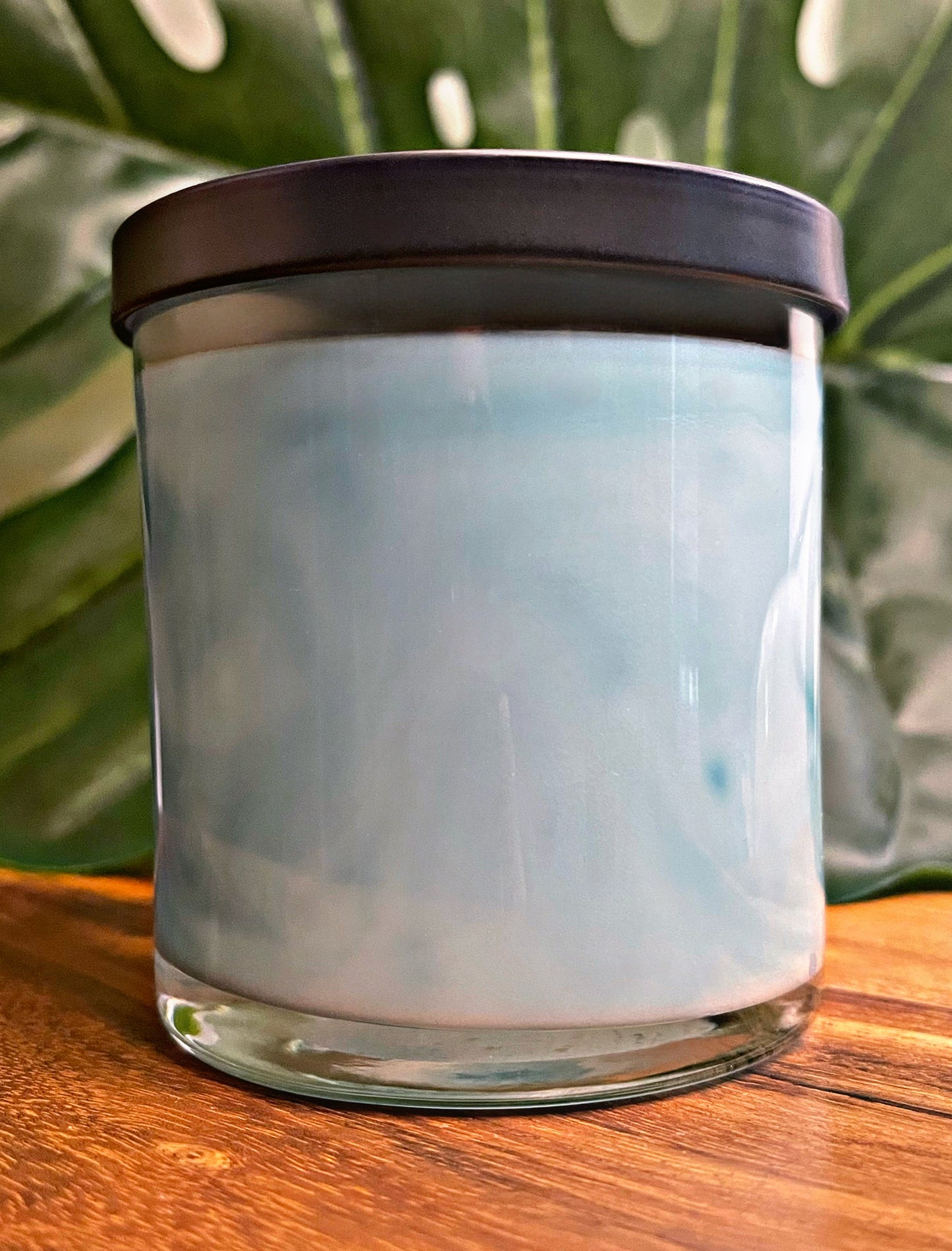 White Linen Marbled Candle Premium Wax Wooden Wick 9 oz Jar