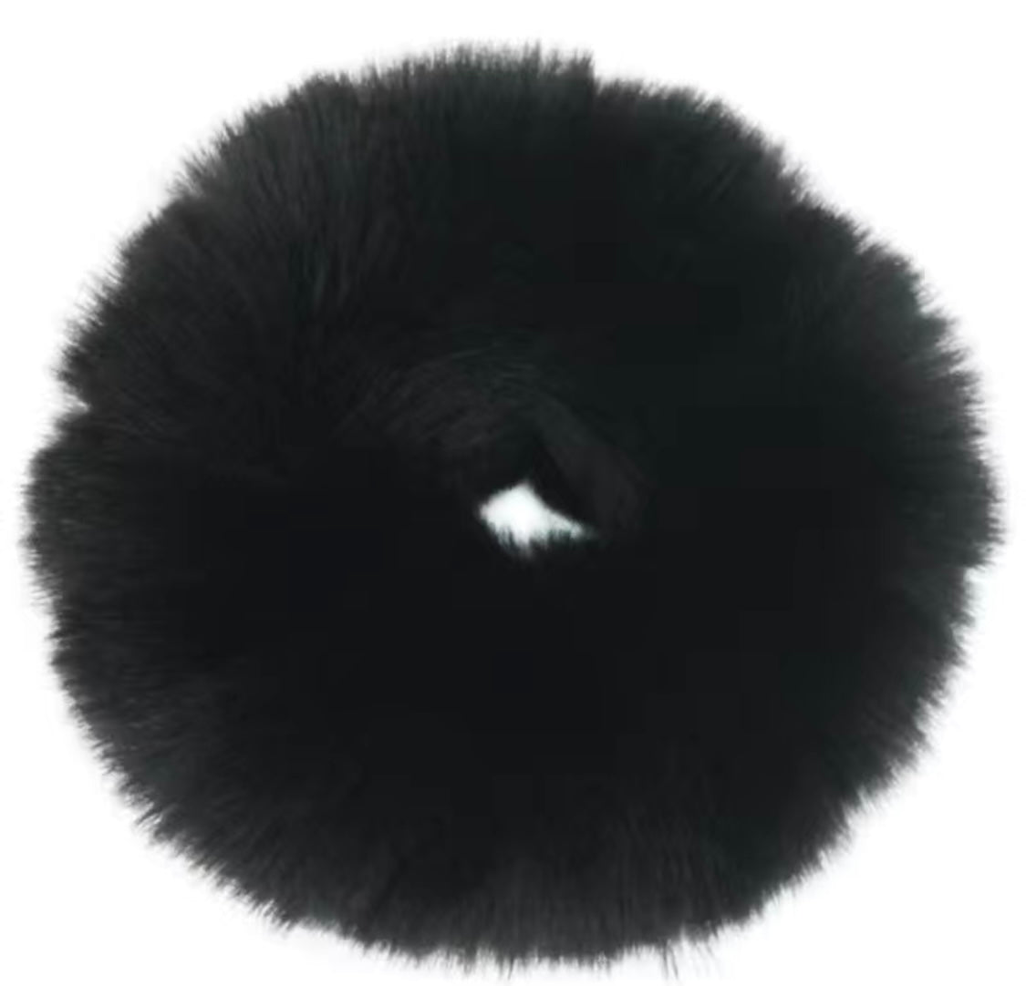 Faux Rabbit Fur Hair Scrunchie - Multiple Colors