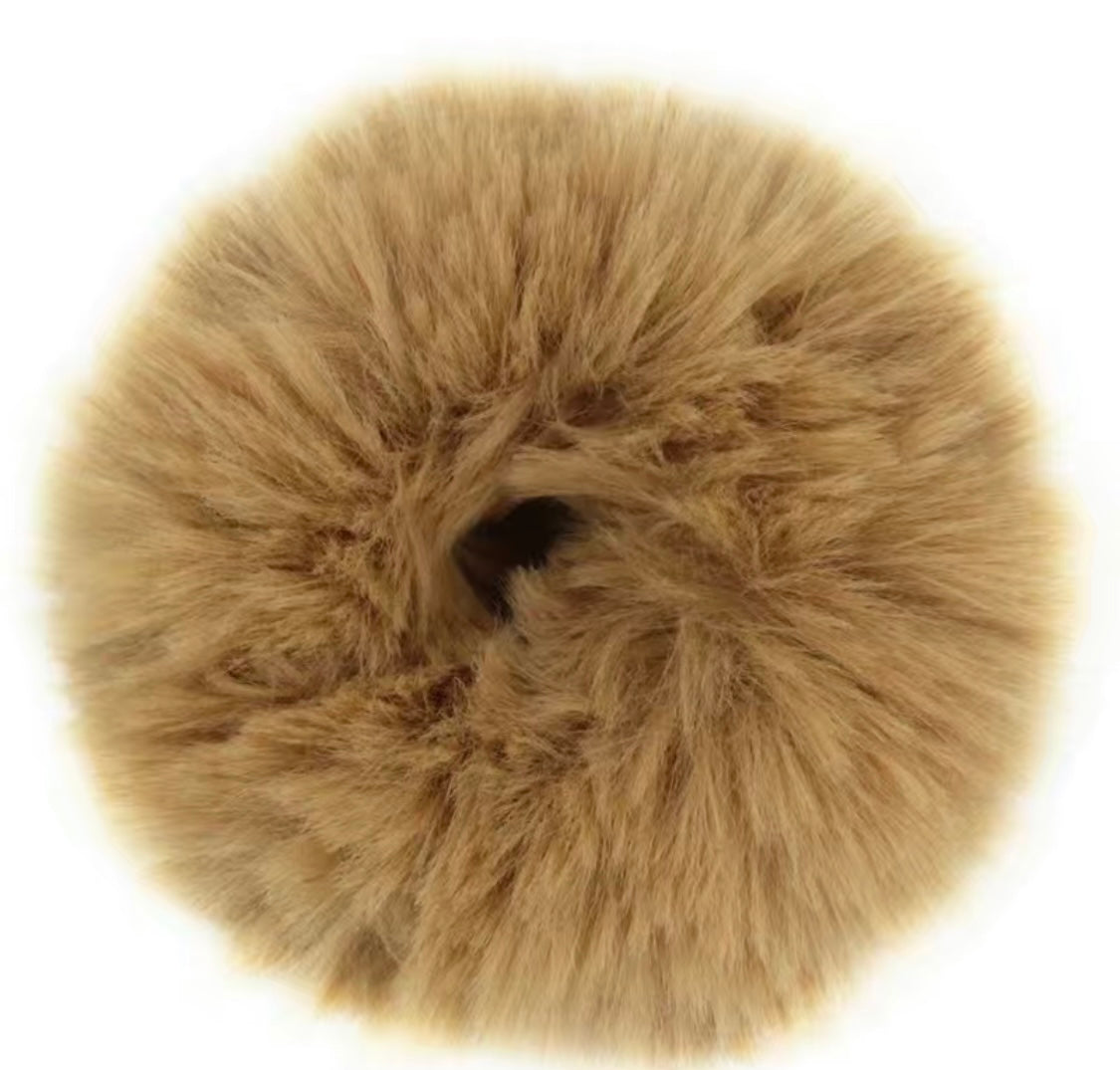 Faux Rabbit Fur Hair Scrunchie - Multiple Colors