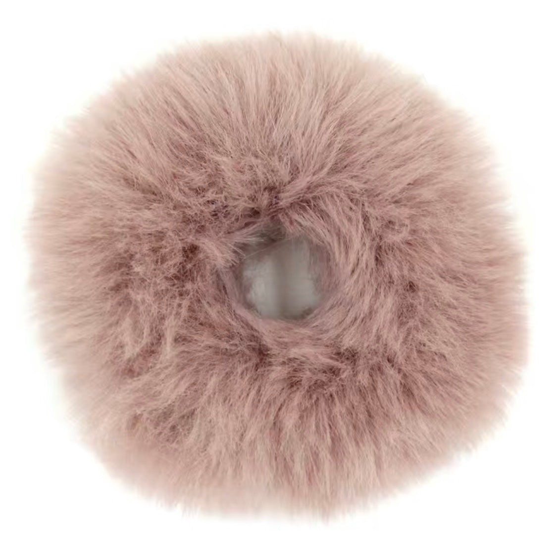 Faux Rabbit Fur Hair Scrunchie - Multiple Colors