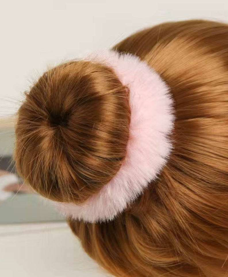 Faux Rabbit Fur Hair Scrunchie - Multiple Colors