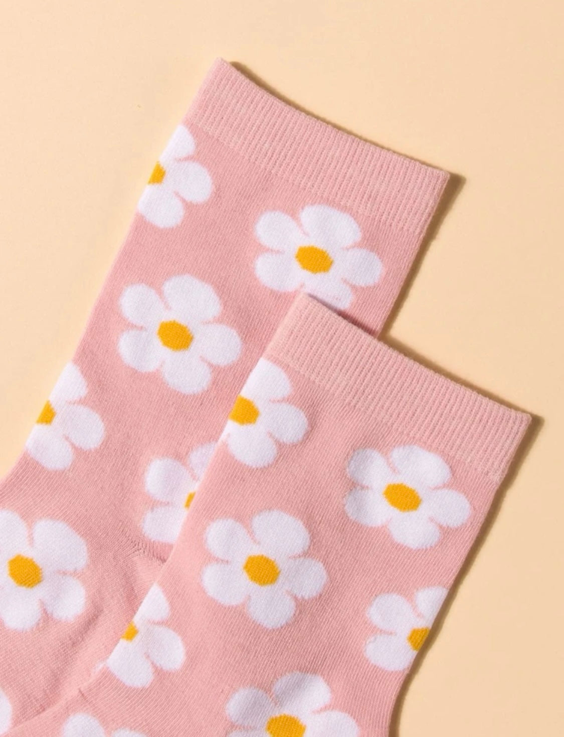 Pink Flower Socks - One Size Fits All