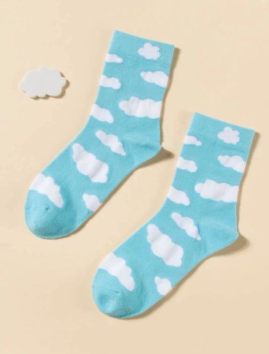 Blue Cloud Socks - One Size Fits All