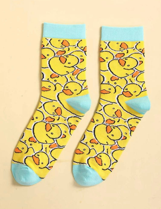 Rubber Duck Socks - Yellow/Blue - One Size Fits All