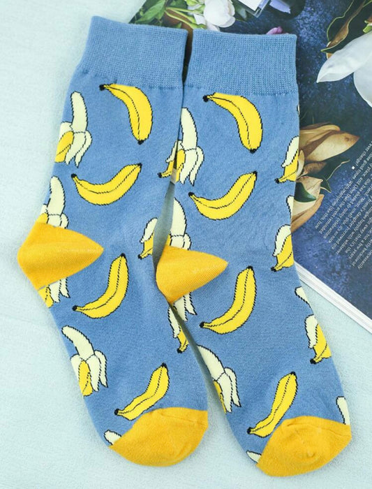 Banana Socks - Blue/Yellow - One Size Fits All