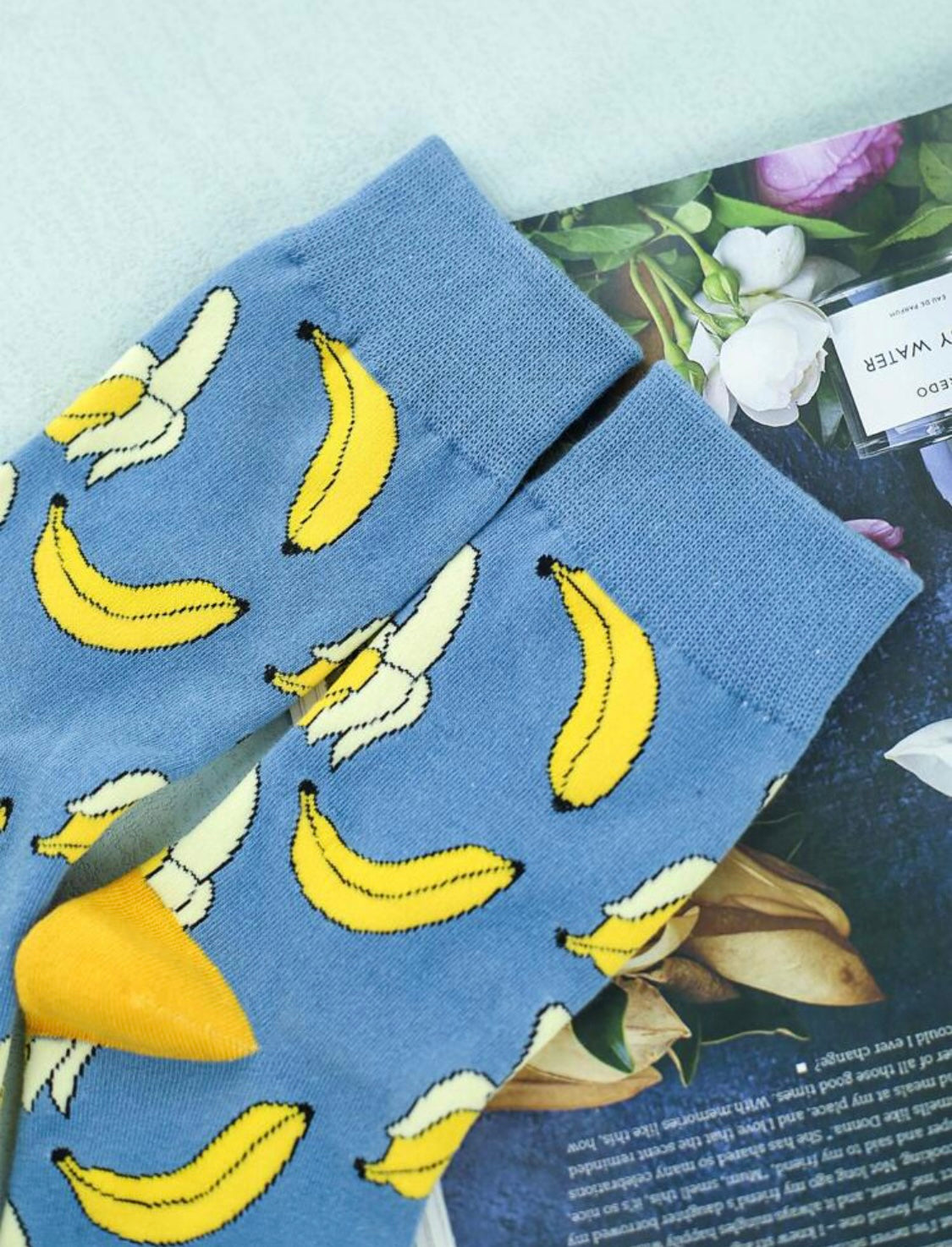 Banana Socks - Blue/Yellow - One Size Fits All