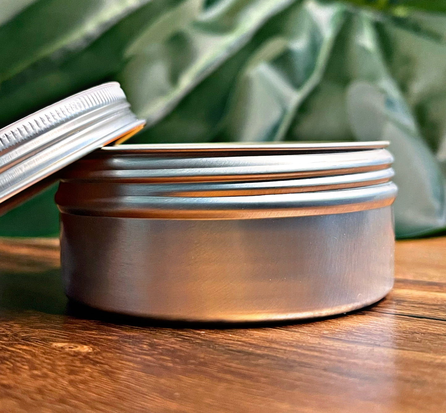 Apple Cinnamon Marble Candle Premium Wax Wooden Wick 1.7 oz Silver Tin